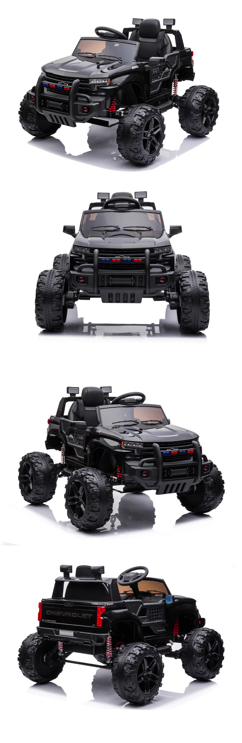 純正値下シボレー 大型 モンスタートラック カラー：ブラック 4WD 乗用玩具 乗り物おもちゃ 電動乗用 プロポ操作 2～8才 その他
